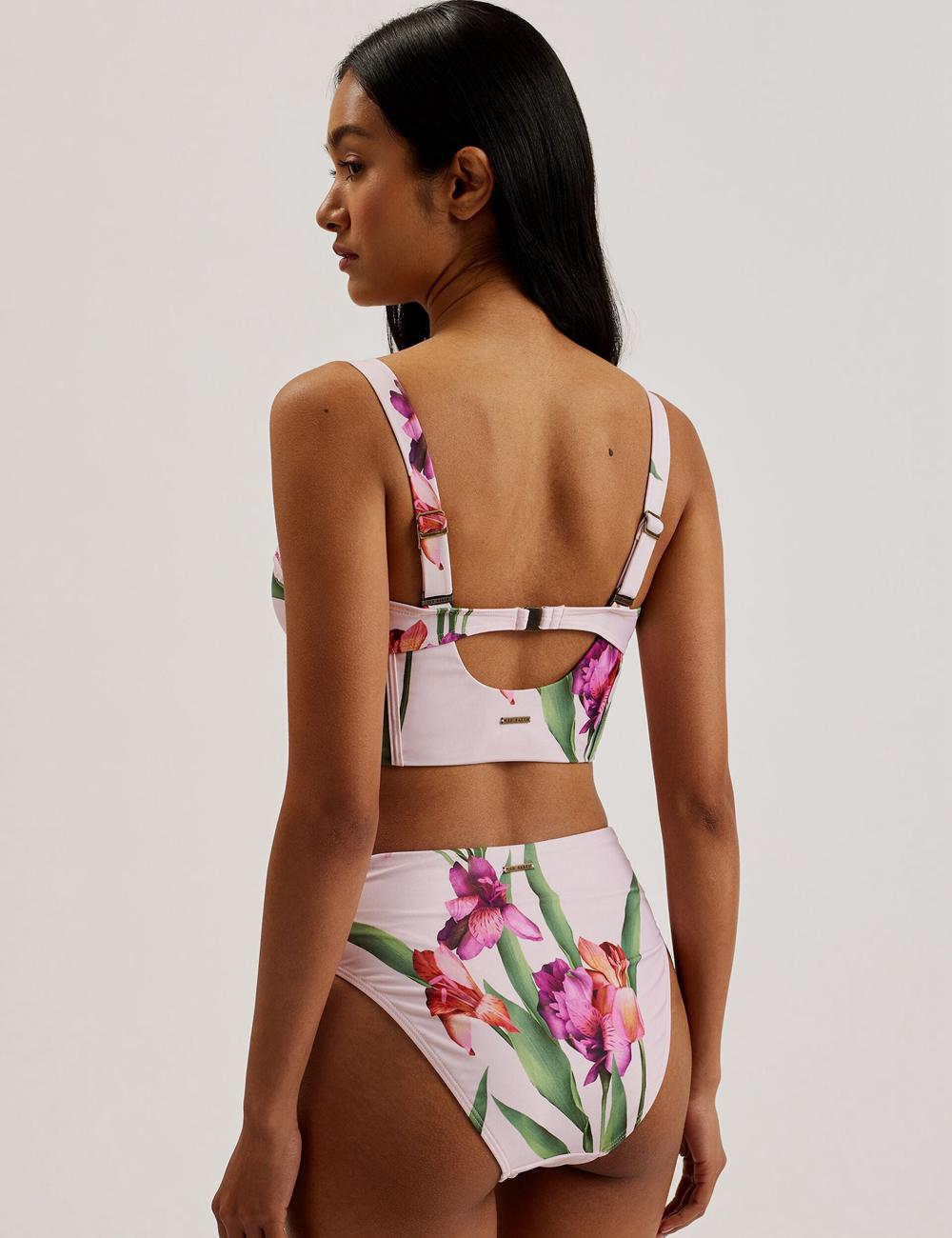 Bikini Ted Baker AVELEA - Floral Print High Waisted Femme Rose | Paris  21576-XQGD