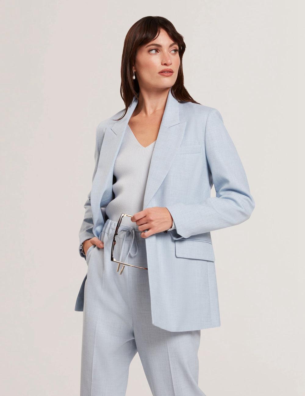 Blazer Ted Baker CARNI - Relaxed Tailored Single Breasted Femme Bleu | Paris  95783-TRVL