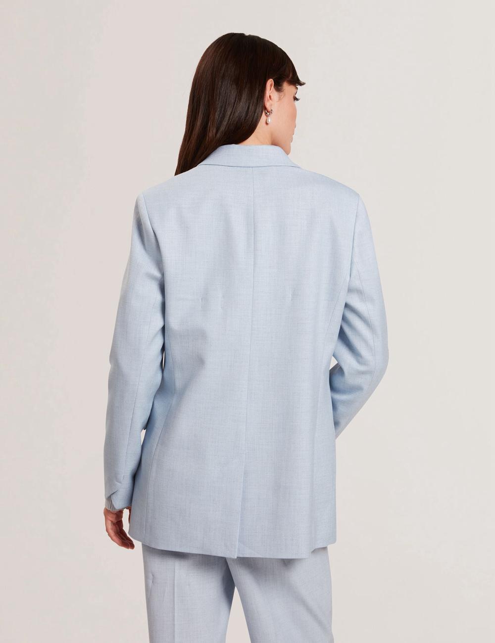 Blazer Ted Baker CARNI - Relaxed Tailored Single Breasted Femme Bleu | Paris  95783-TRVL