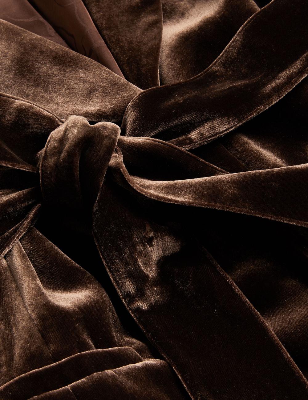 Blazer Ted Baker MOMIJI - Velvet Waist Single Breasted Femme Marron | Paris  90562-LFWC