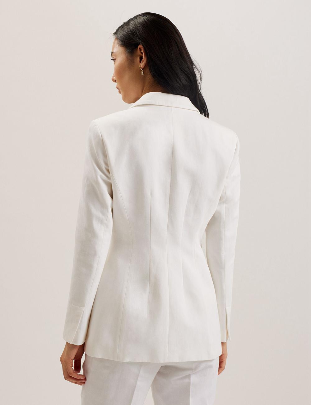 Blazer Ted Baker MUSUB - Tailored with Faux Pockets Femme Blanche | Paris  94502-HYDL
