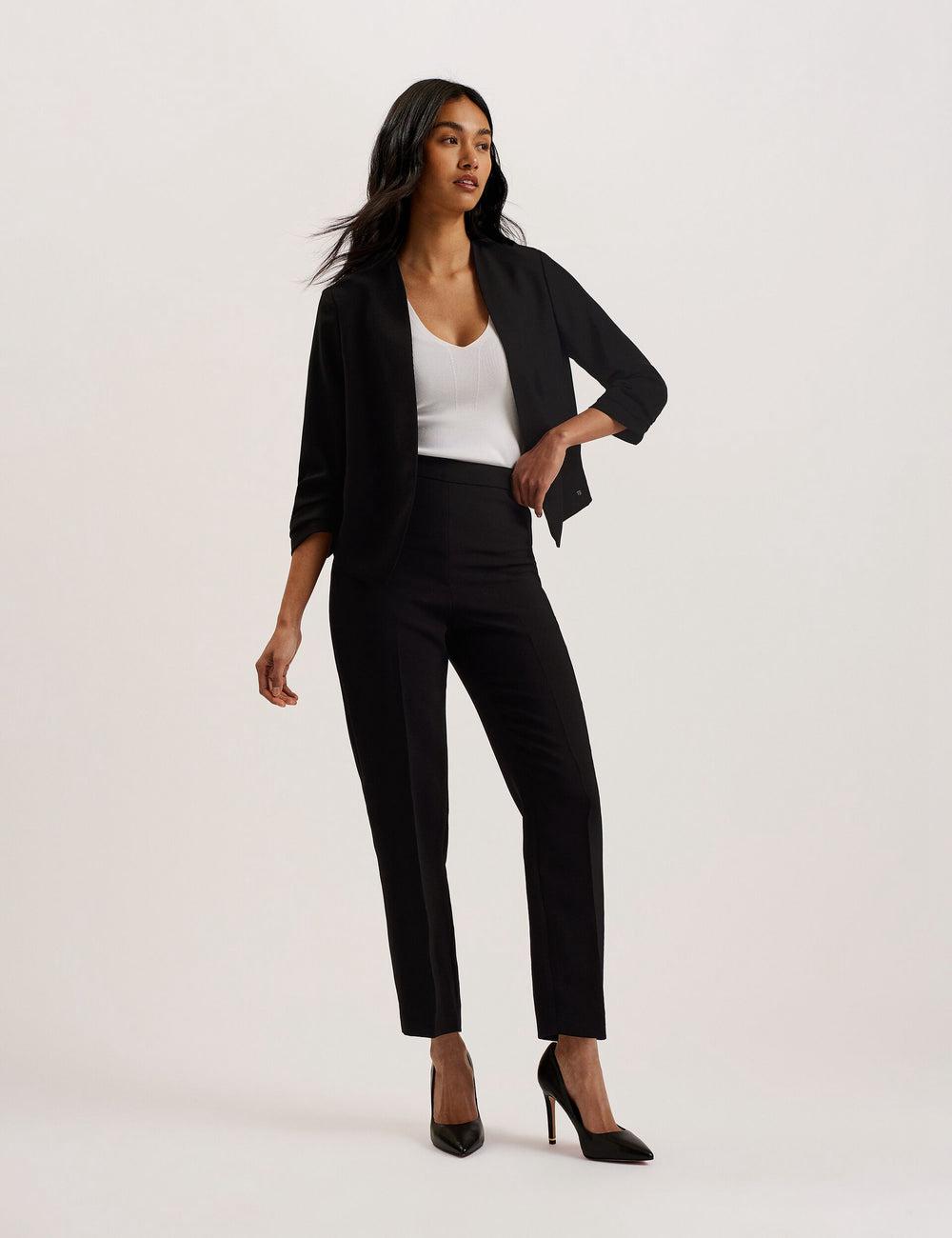 Blazer Ted Baker POPSY - 3/4 Sleeve Crop Femme Noir | Paris  07256-OWIS