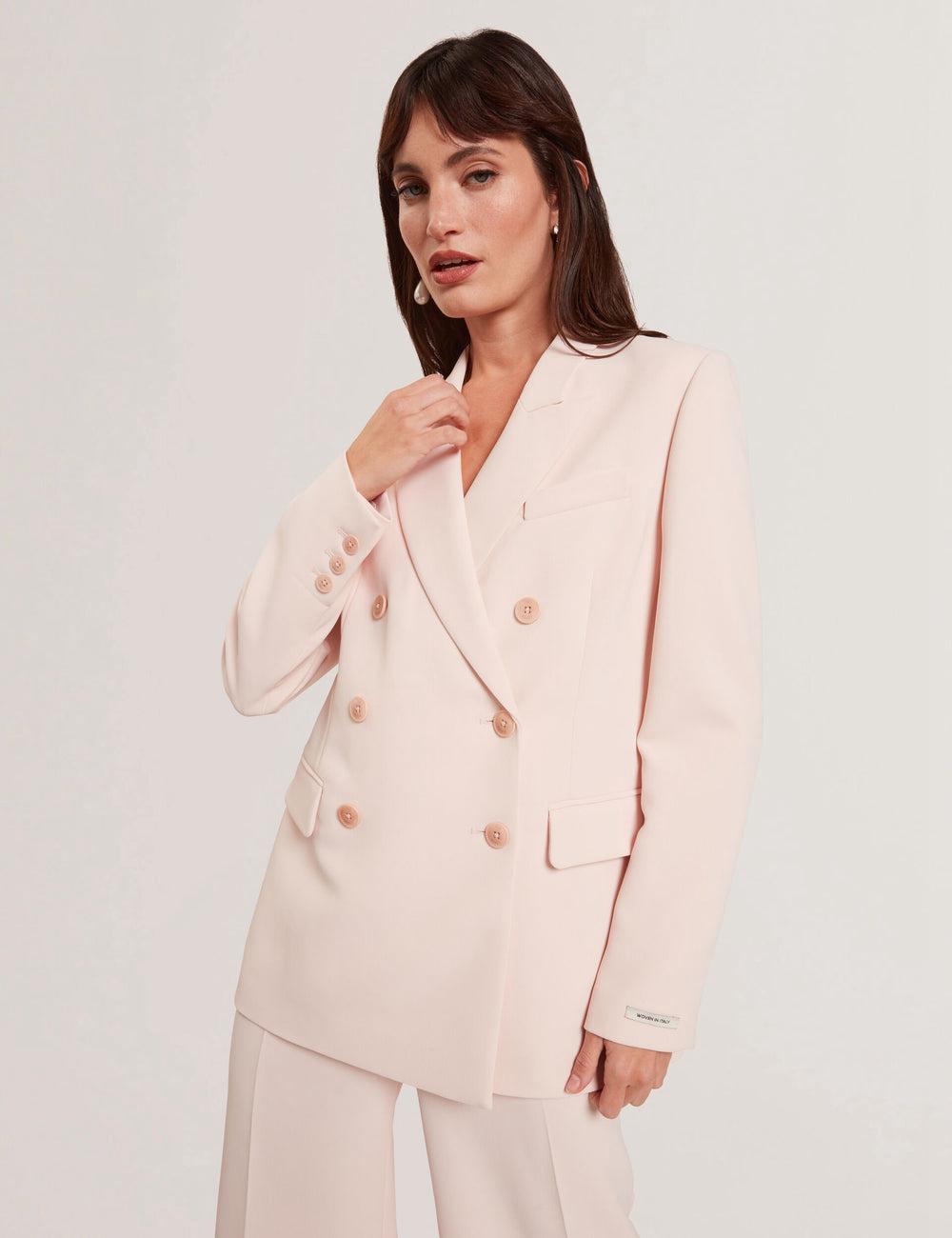Blazer Ted Baker TRAGA - Tailored Double Breasted Woven Femme Rose | Paris  86524-INEM