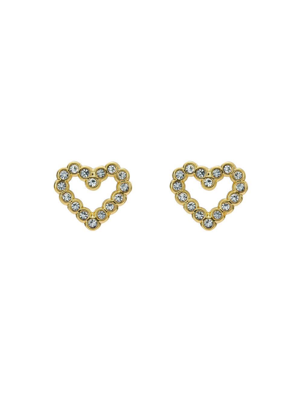 Boucles d'Oreilles Ted Baker AMORINA -Crystal Open Heart Stud Femme Doré | Paris  79485-BAHG