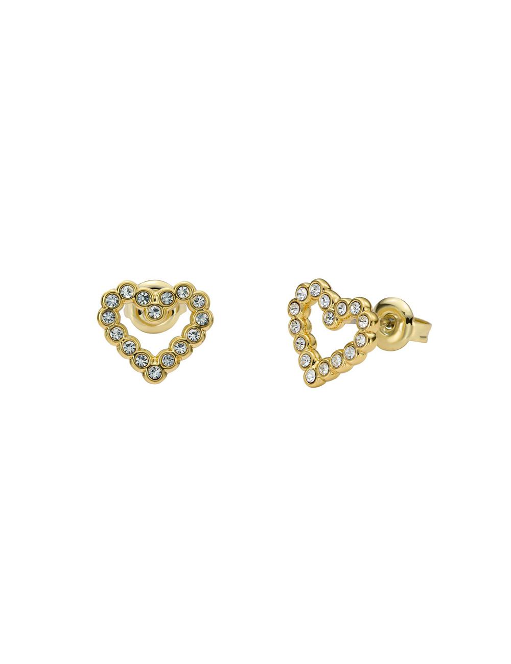 Boucles d'Oreilles Ted Baker AMORINA -Crystal Open Heart Stud Femme Doré | Paris  79485-BAHG