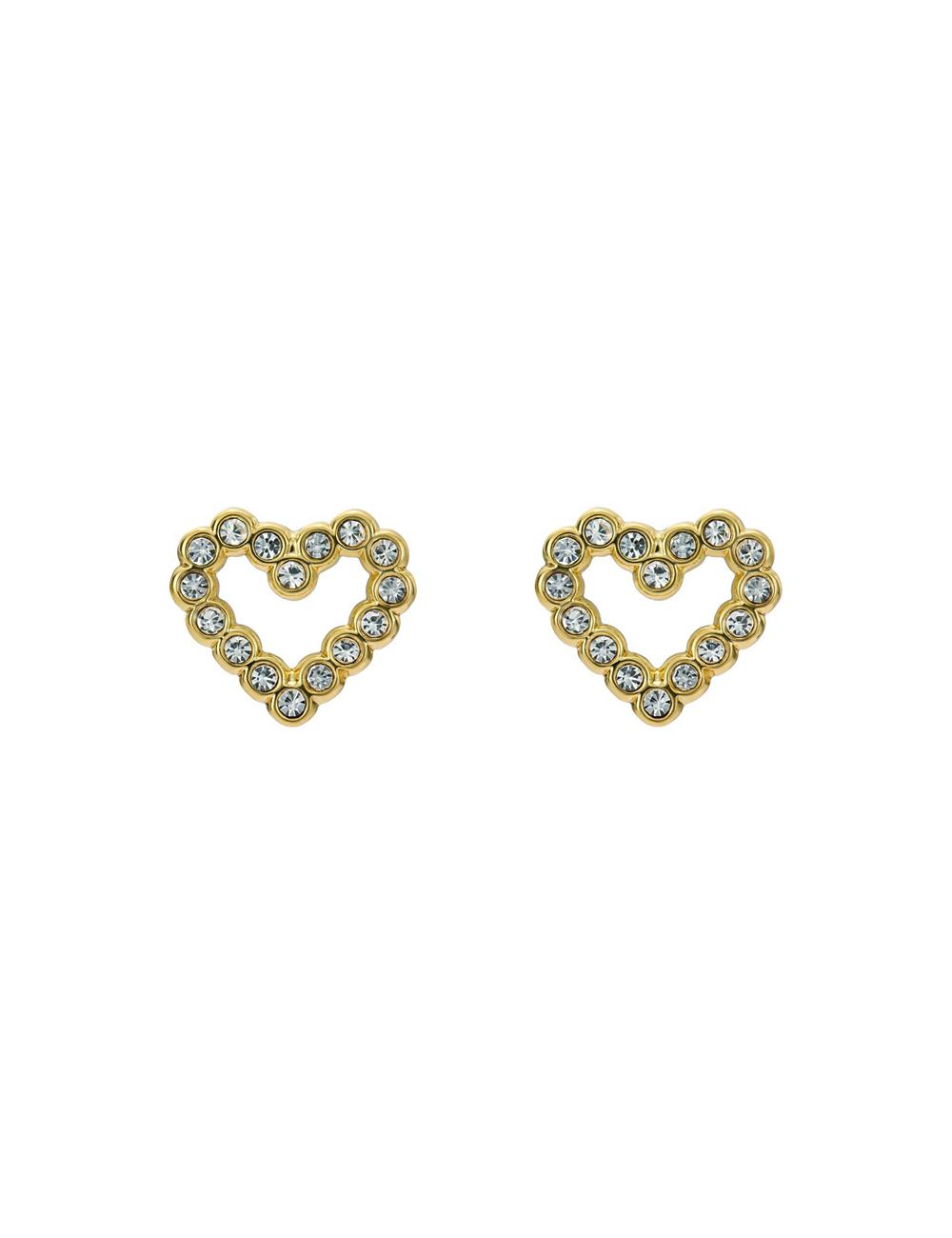 Boucles d'Oreilles Ted Baker AMORINA -Crystal Open Heart Stud Femme Doré | Paris  79485-BAHG