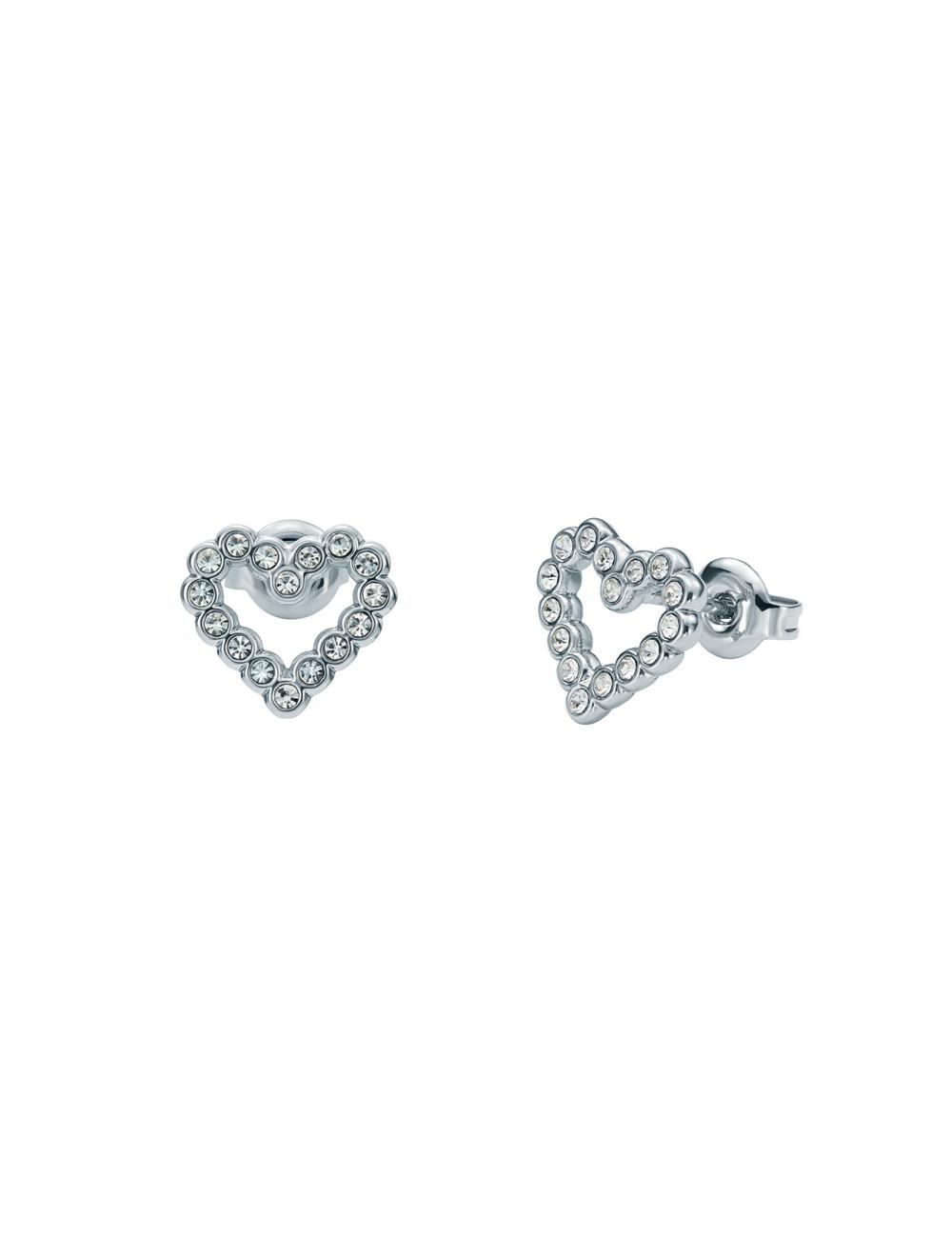Boucles d'Oreilles Ted Baker AMORINA - Crystal Open Heart Stud Femme Argent | Paris  61728-LTMR