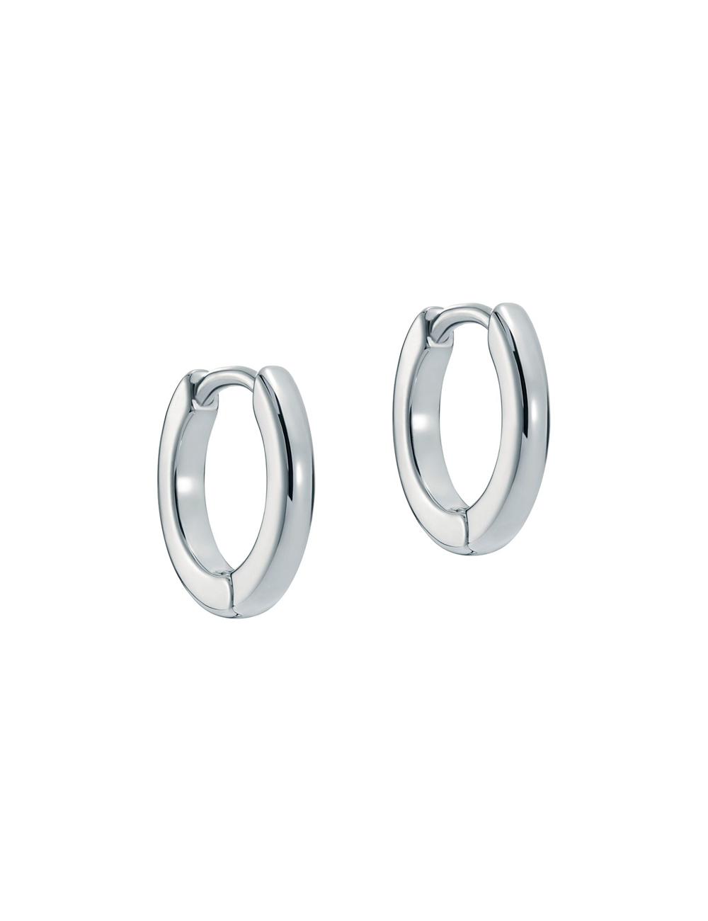 Boucles d'Oreilles Ted Baker CRISLIE - Engraved Logo Small Hoop Femme Argent | Paris  52184-GVEB