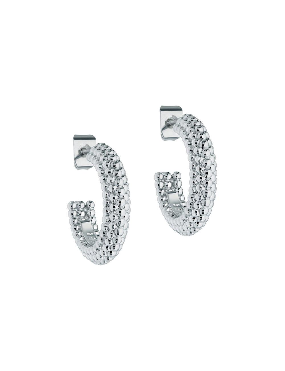 Boucles d'Oreilles Ted Baker DOTETTA - Dotted Texture Hoop Femme Argent | Paris  59136-WVDI