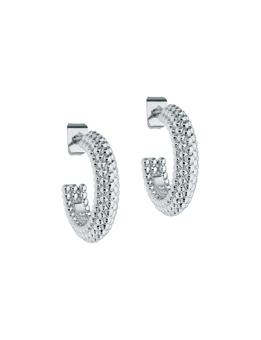Boucles d'Oreilles Ted Baker DOTETTA - Dotted Texture Hoop Femme Argent | Paris  59136-WVDI