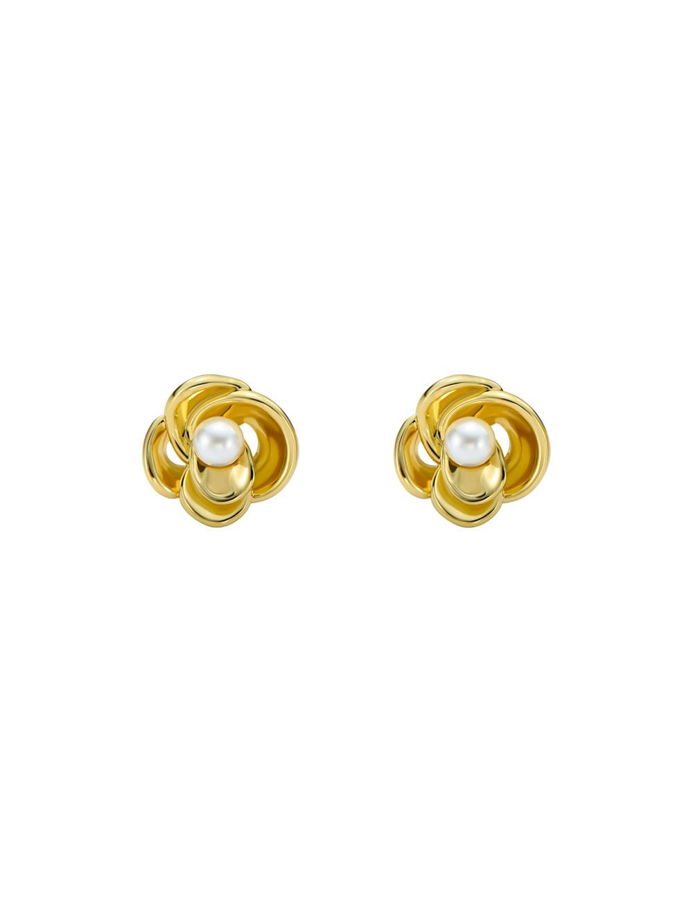 Boucles d'Oreilles Ted Baker FLO - Pearl Flower Stud Femme Doré | Paris  86723-KYLQ