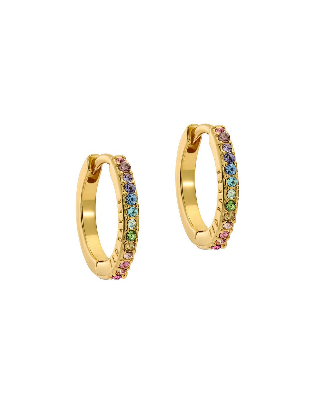 Boucles d'Oreilles Ted Baker HEPLIE - Crystal Huggie Hoop Femme Multicol | Paris  25194-PUZF