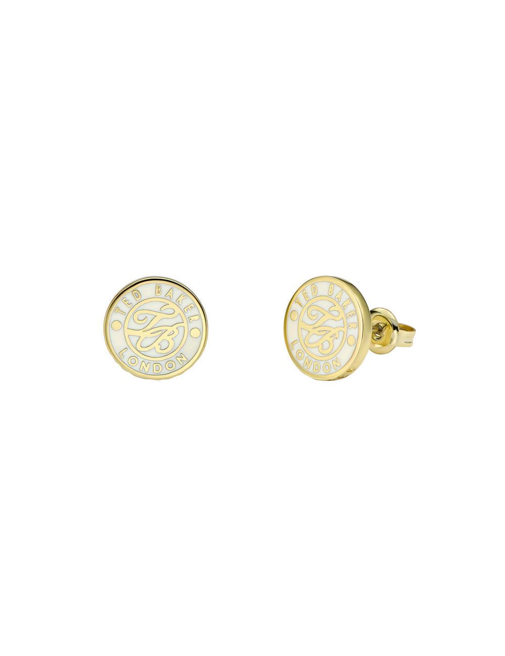 Boucles d'Oreilles Ted Baker MONLIA - Monogram Logo Stud Femme Doré | Paris  32658-ILHD