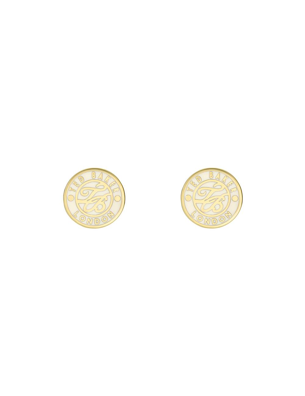 Boucles d'Oreilles Ted Baker MONLIA - Monogram Logo Stud Femme Doré | Paris  32658-ILHD