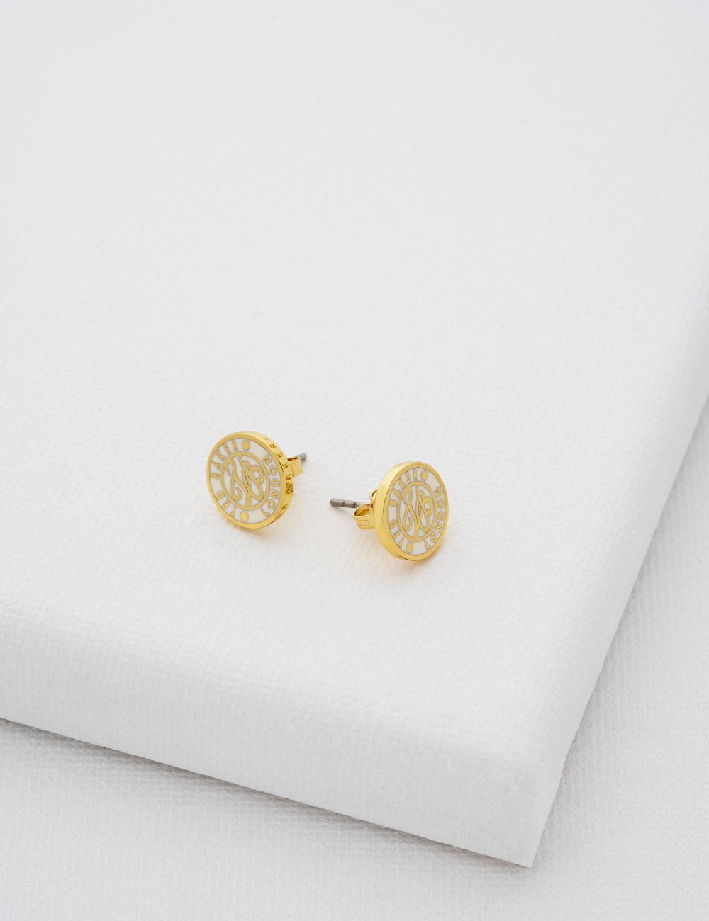 Boucles d'Oreilles Ted Baker MONLIA - Monogram Logo Stud Femme Doré | Paris  32658-ILHD