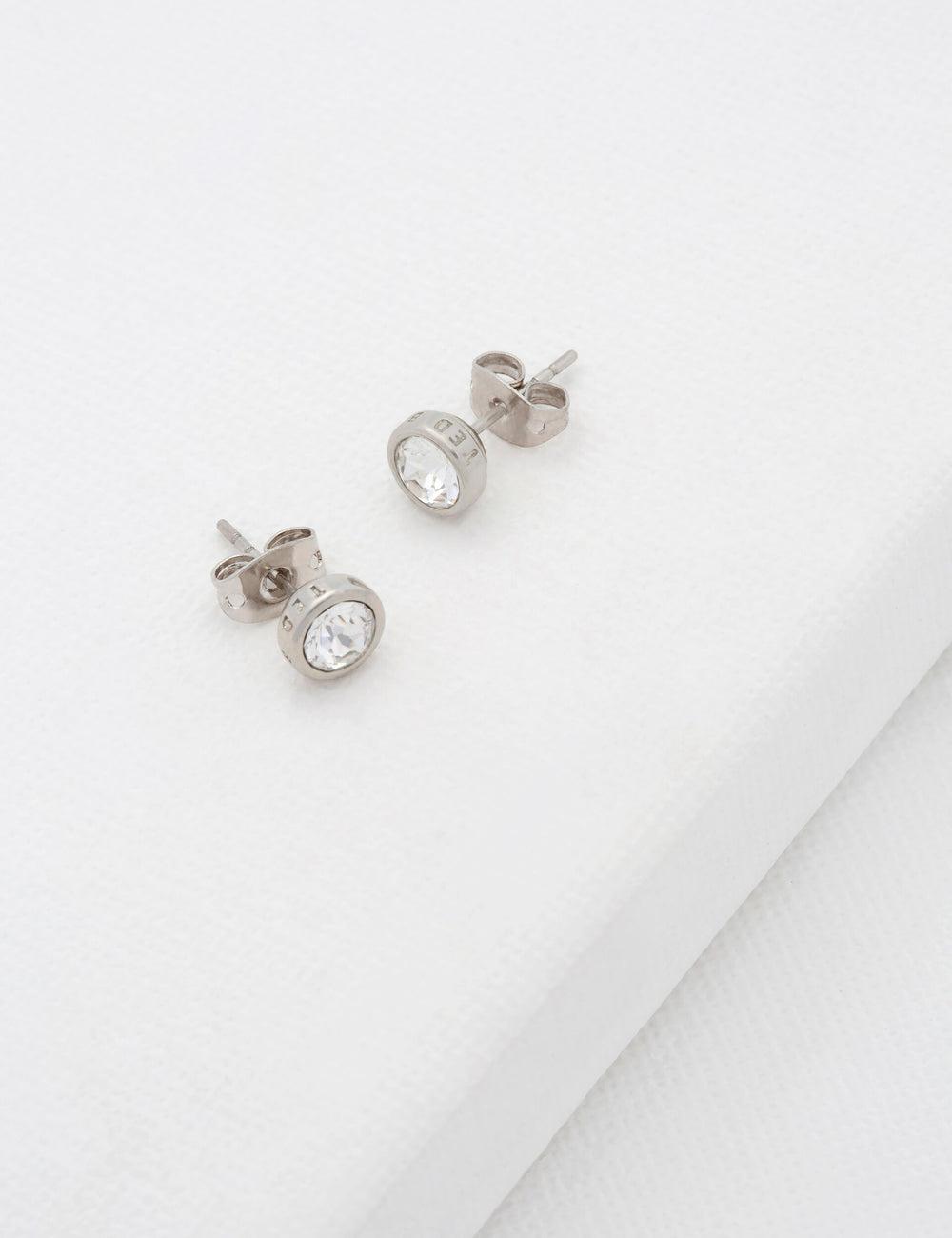 Boucles d'Oreilles Ted Baker SINAA - Solitaire Crystal Stud Femme Argent | Paris  15369-MSBC