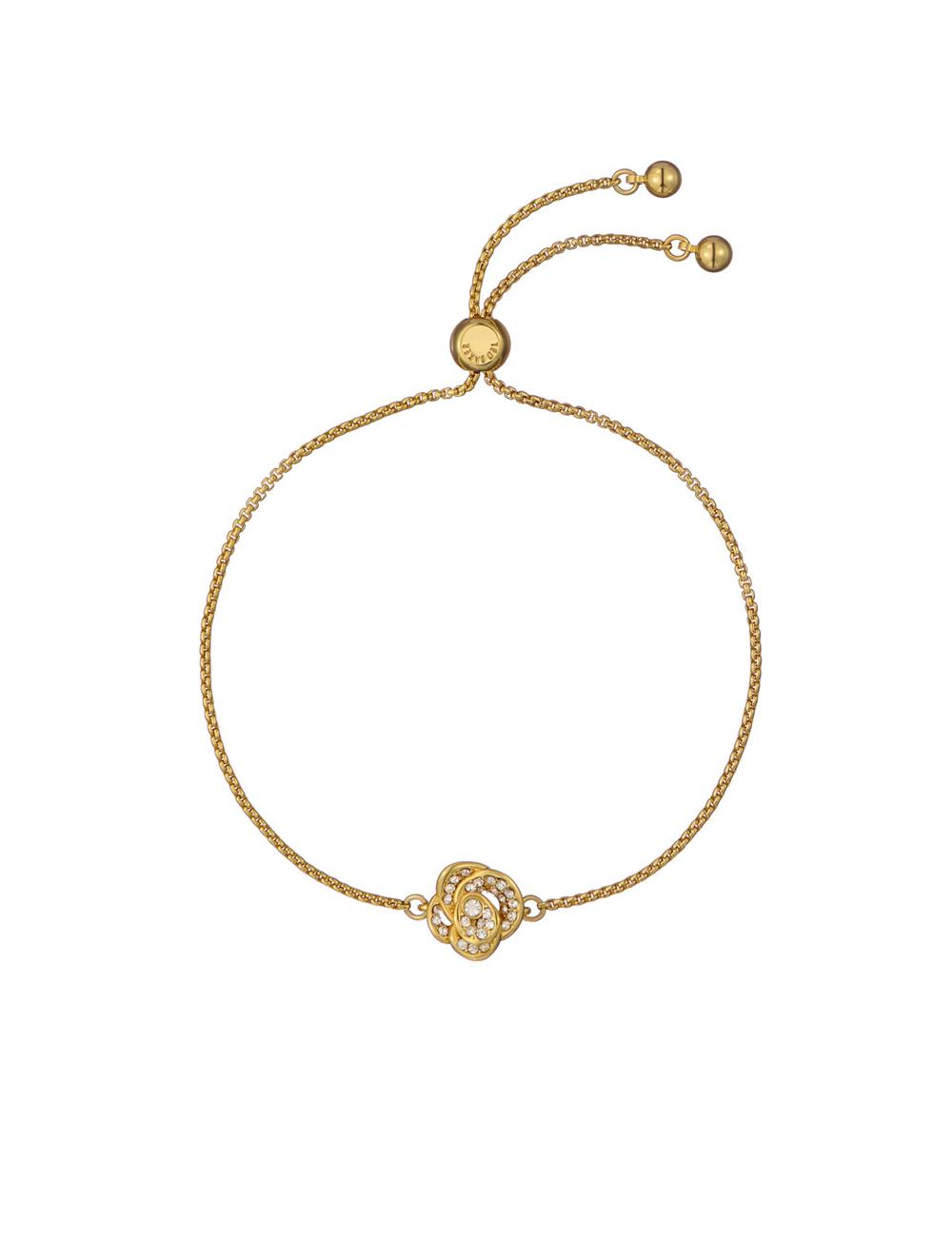 Bracelets Ted Baker FLORINA - Crystal Flower Adjustable Femme Doré | Paris  82016-PAOF