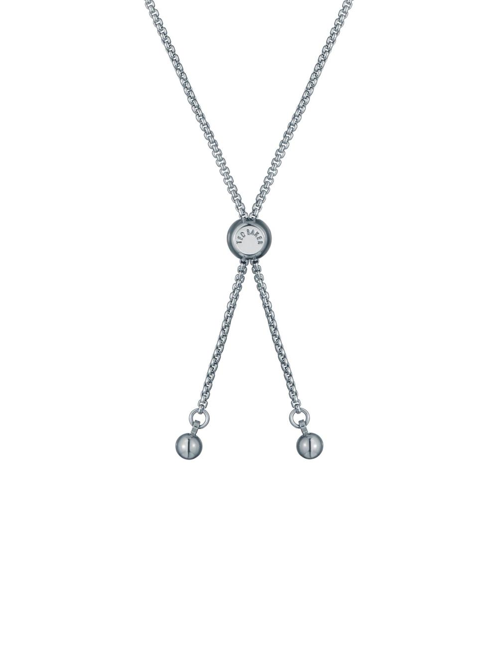 Bracelets Ted Baker FLORINA - Crystal Flower Adjustable Slider Femme Argent | Paris  21935-NYWX