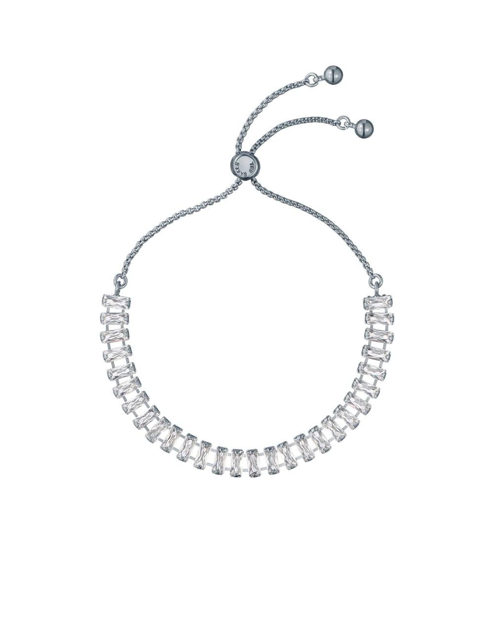 Bracelets Ted Baker ISABELA - Baguette Crystal Adjustable Femme Argent | Paris  67510-QAFK