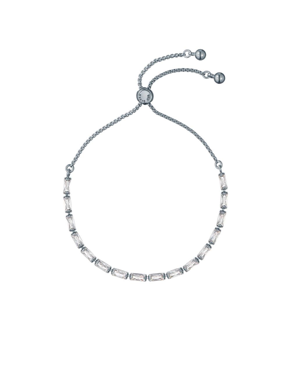 Bracelets Ted Baker ISELA - Baguette Crystal Slider Tennis Femme Argent | Paris  40362-RQWS