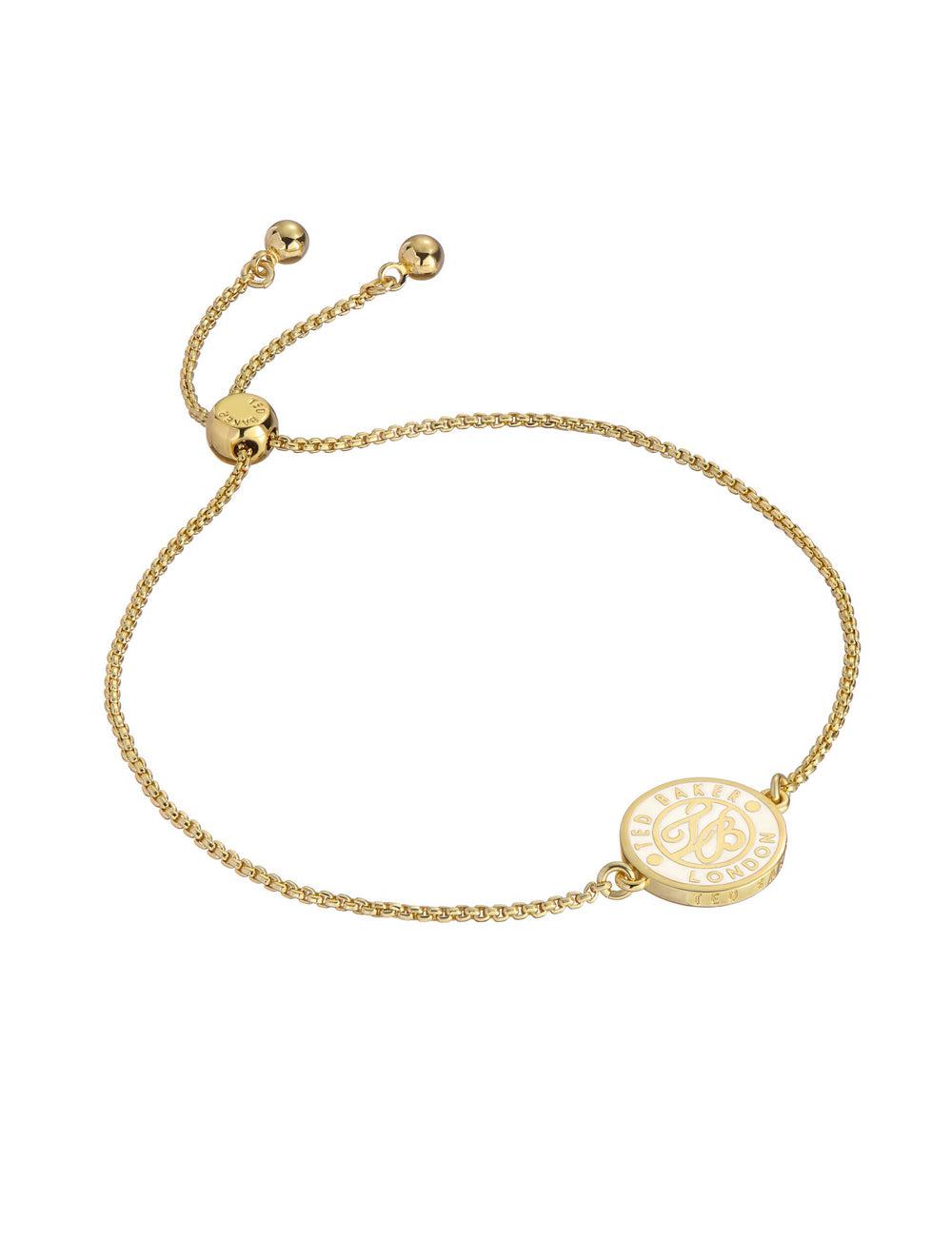 Bracelets Ted Baker MONELLE - Monogram Logo Coin Adjustable Femme Doré | Paris  74285-EBQW