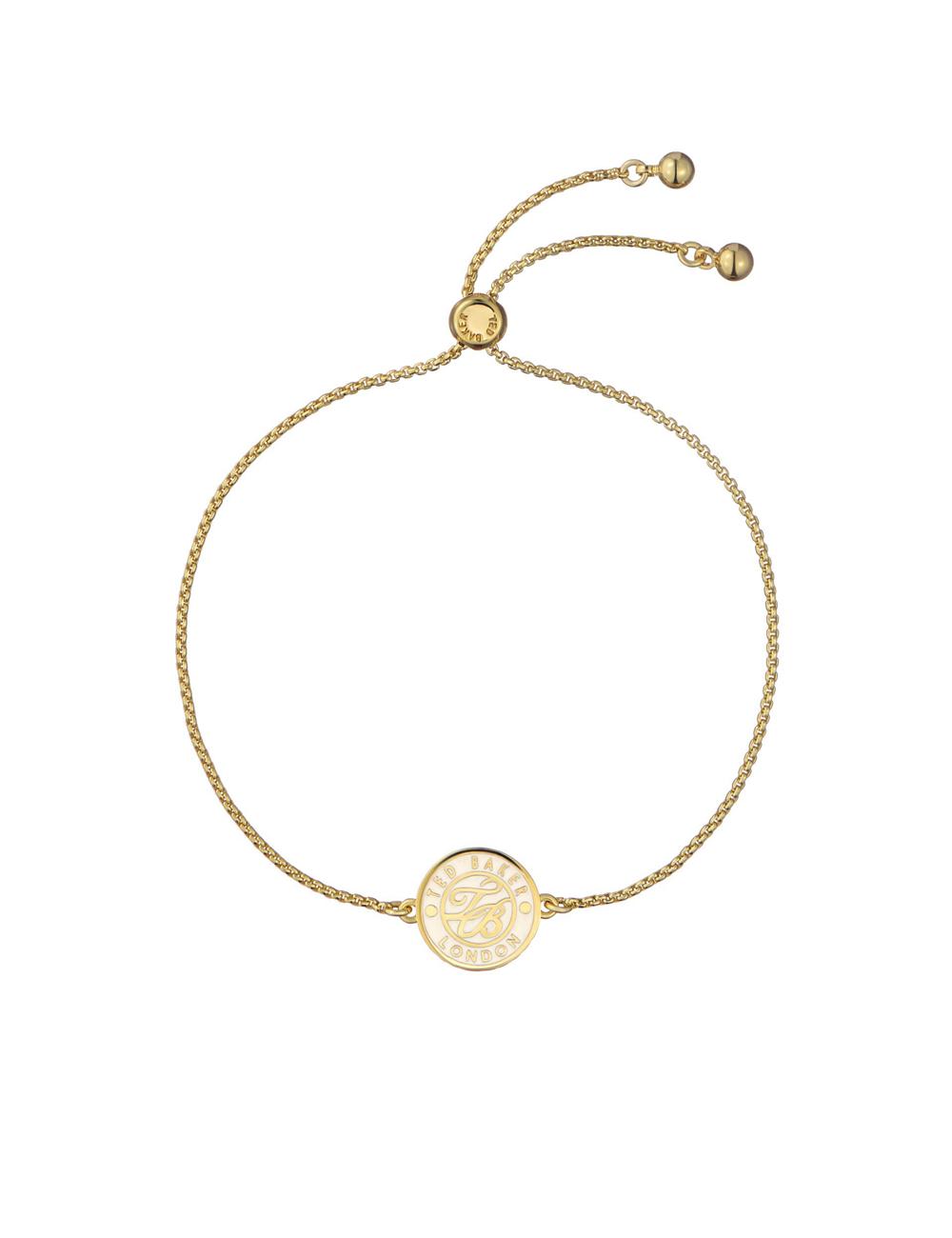 Bracelets Ted Baker MONELLE - Monogram Logo Coin Adjustable Femme Doré | Paris  74285-EBQW