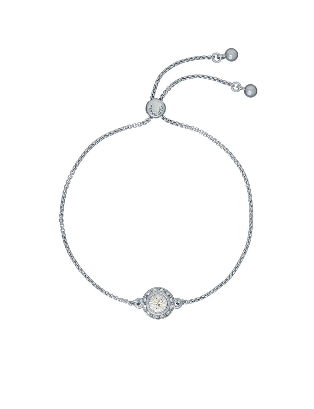 Bracelets Ted Baker SOLETA - Solitaire Sparkle Crystal Adjustable Femme Argent | Paris  73510-SWGF
