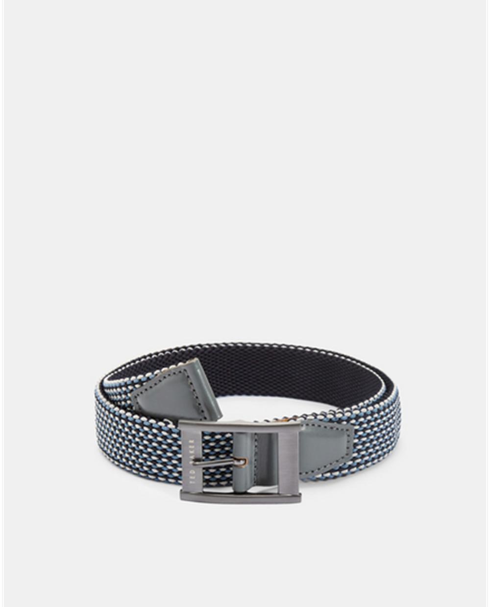 Ceintures Ted Baker COLUMM - Reversible Woven Stretch Elasticated Homme Bleu Marine | Paris  20694-BEHD