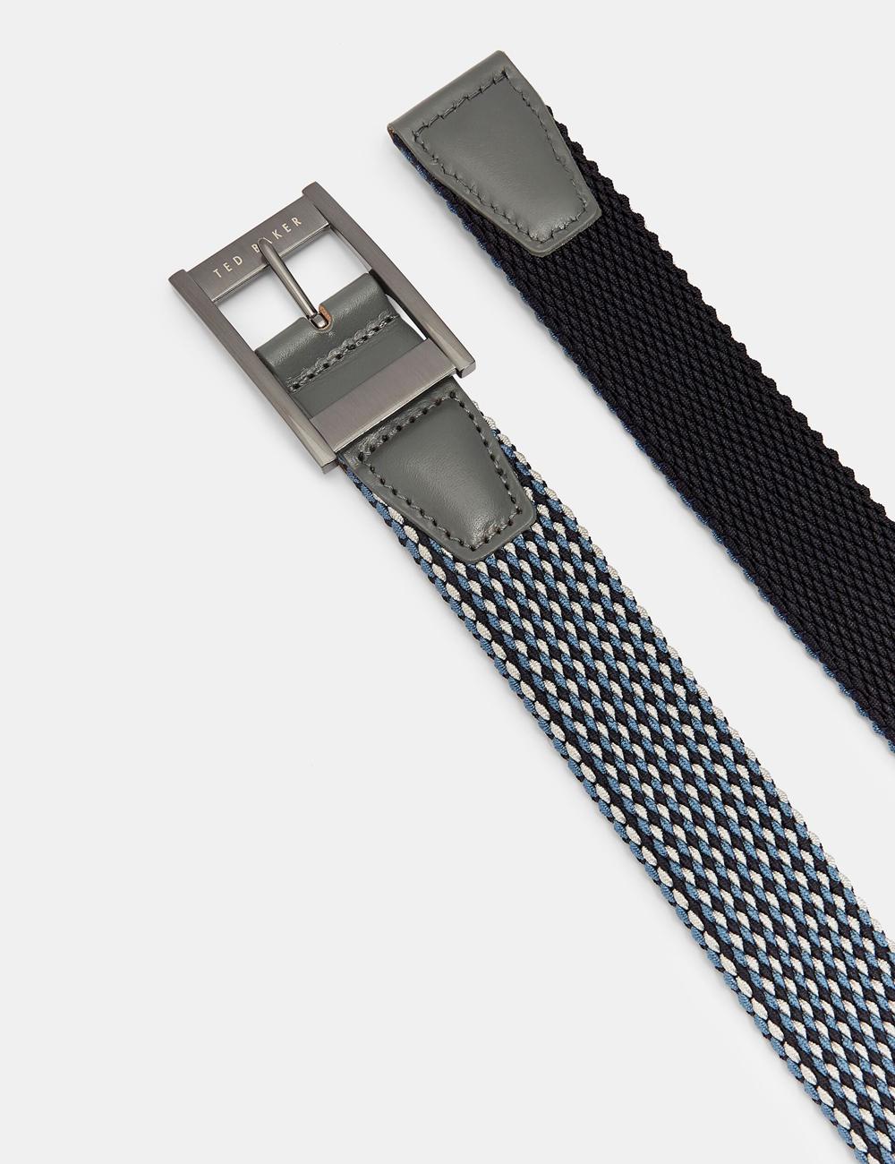 Ceintures Ted Baker COLUMM - Reversible Woven Stretch Elasticated Homme Bleu Marine | Paris  20694-BEHD