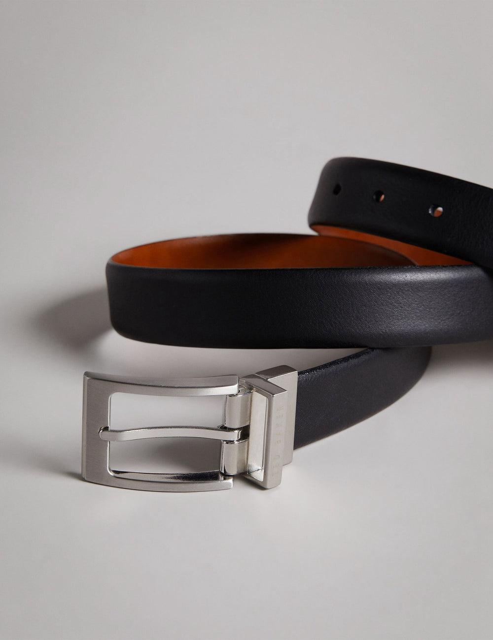 Ceintures Ted Baker KARMER - Reversible Smooth Leather Homme Noir | Paris  84670-AONK