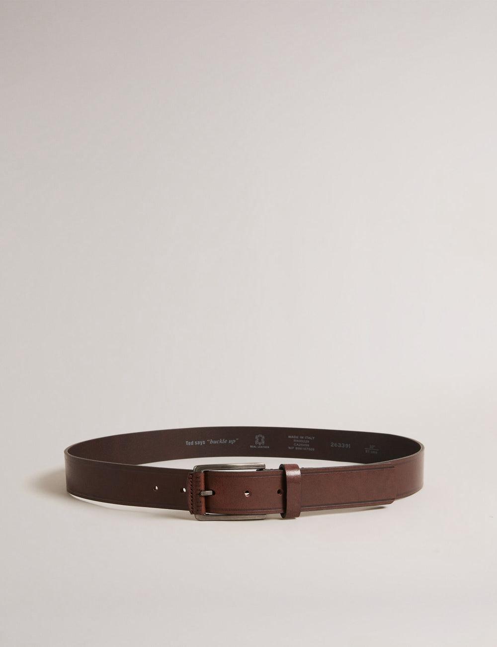Ceintures Ted Baker LINDED - Debossed Detail Smooth Leather Homme Marron | Paris  91724-MJDB