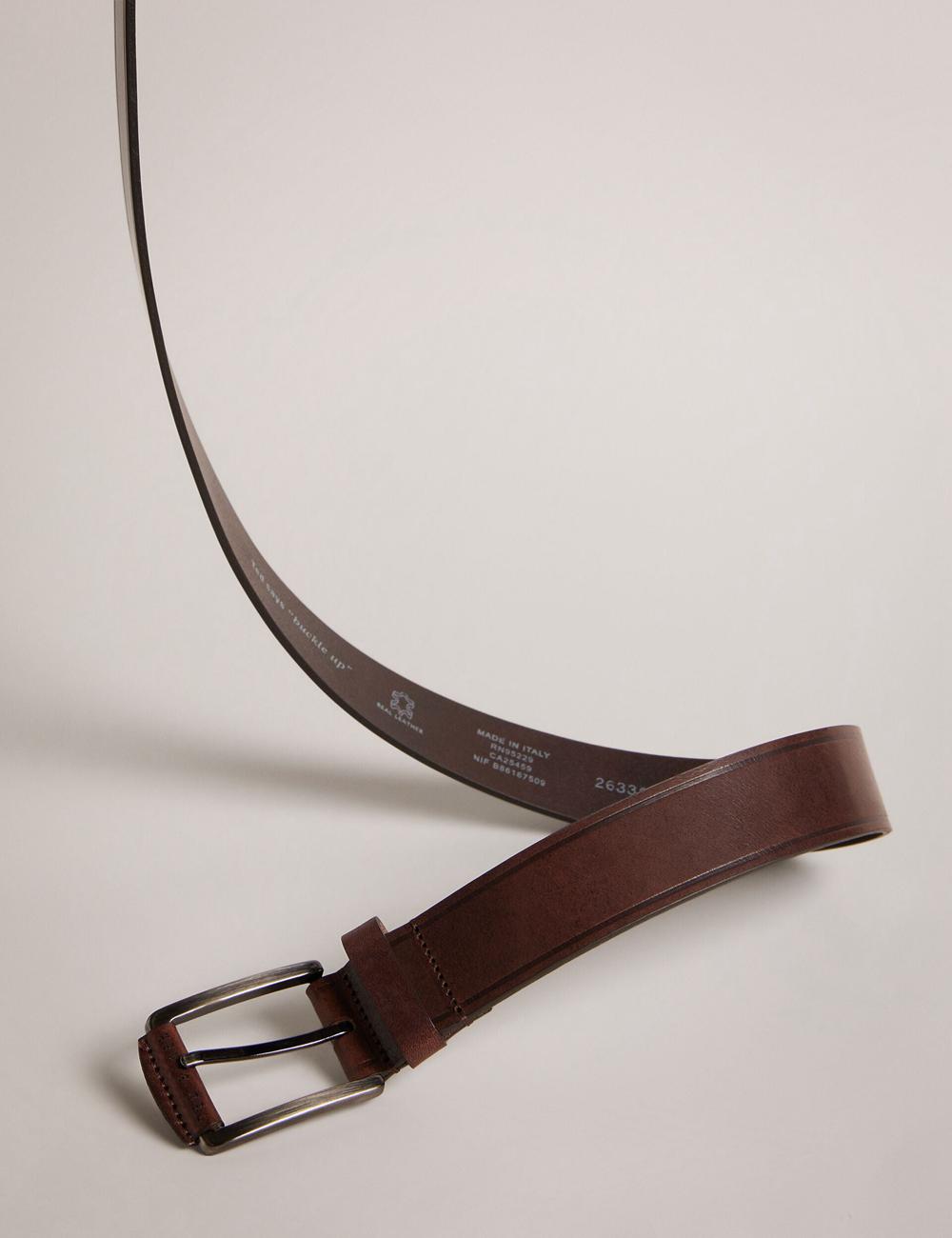 Ceintures Ted Baker LINDED - Debossed Detail Smooth Leather Homme Marron | Paris  91724-MJDB