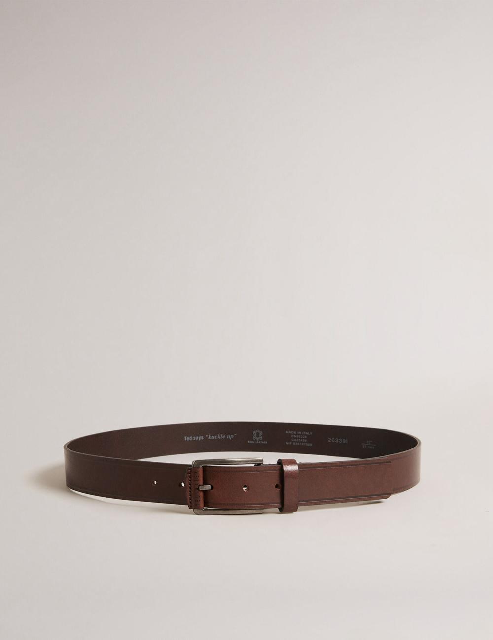 Ceintures Ted Baker LINDED - Debossed Detail Smooth Leather Homme Marron | Paris  91724-MJDB