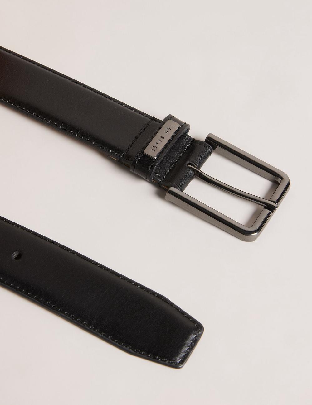 Ceintures Ted Baker WIZERD | Paris  Polished Leather With Logo Hardware Homme Noir | Paris  51793-QJDN
