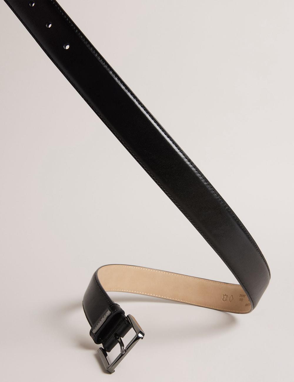 Ceintures Ted Baker WIZERD | Paris  Polished Leather With Logo Hardware Homme Noir | Paris  51793-QJDN