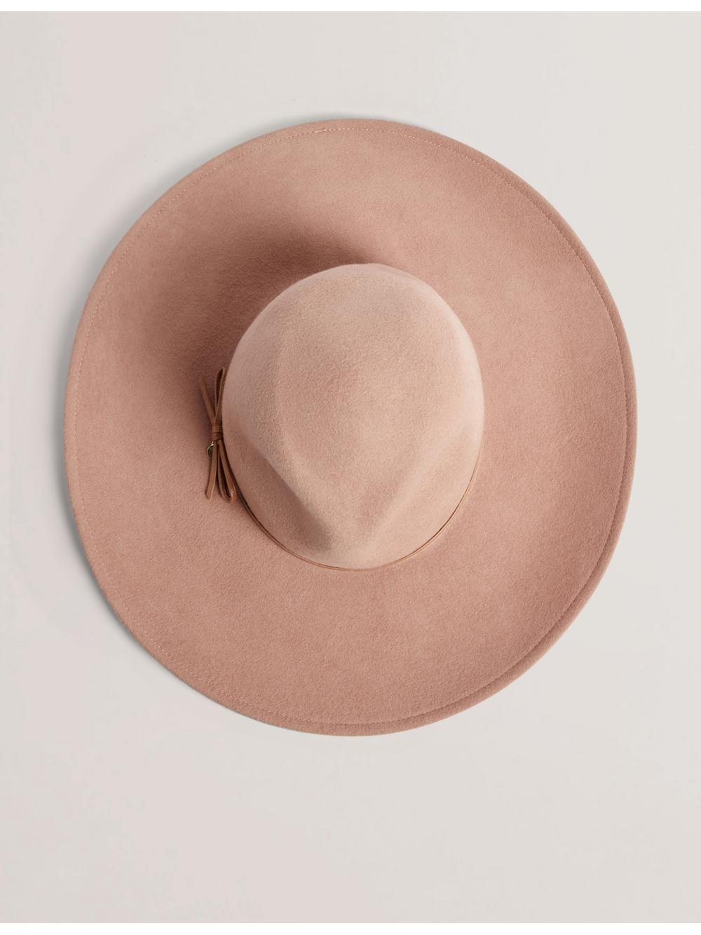 Chapeaux Ted Baker ABBIIIO - Bow Detail Pure Wool Femme Tan | Paris  40763-STPH