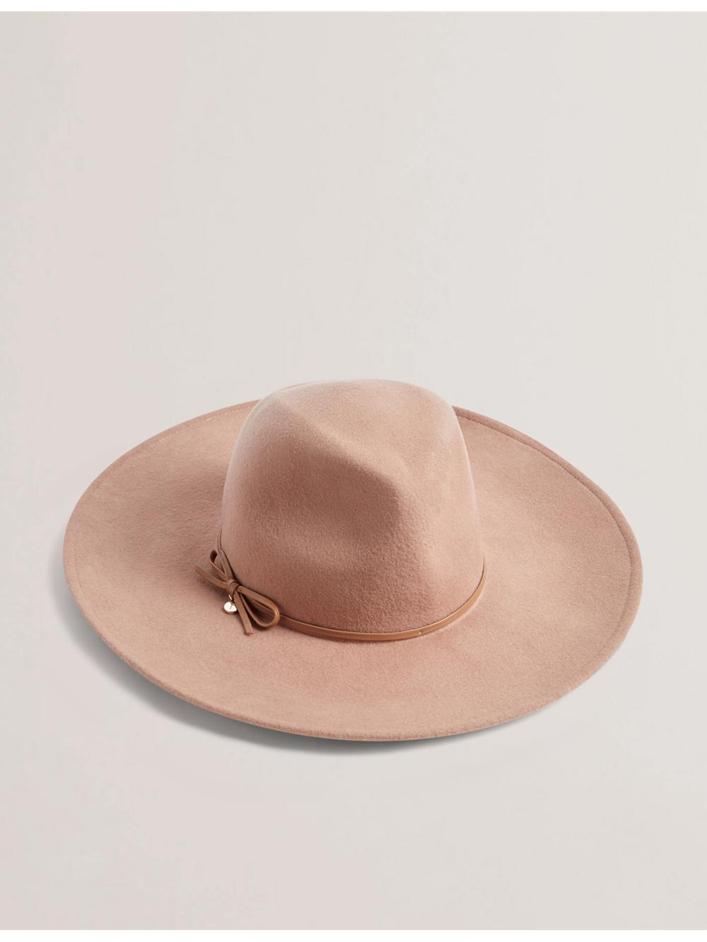 Chapeaux Ted Baker ABBIIIO - Bow Detail Pure Wool Femme Tan | Paris  40763-STPH
