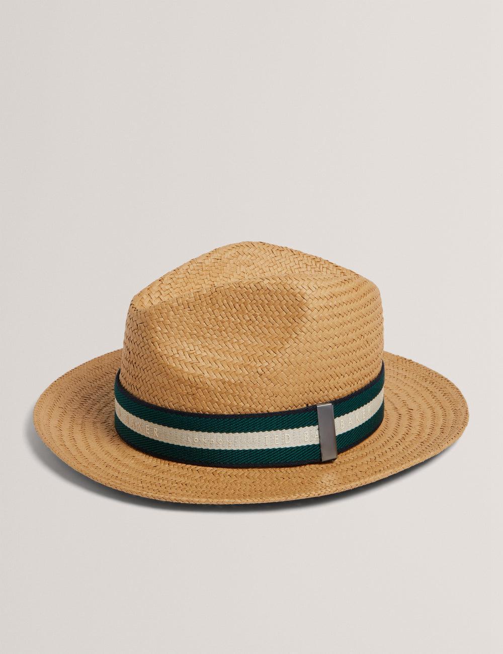 Chapeaux Ted Baker ADRIENS - Straw Panama Webbing Detail Beach Homme Natural | Paris  39764-LIMY