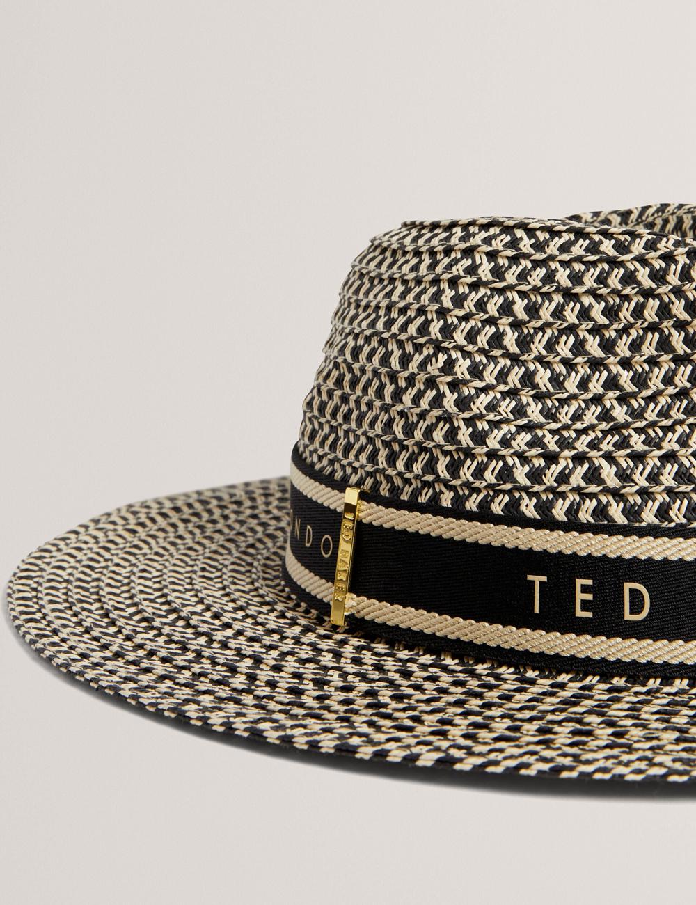Chapeaux Ted Baker CLARIES - Mixed Weave Straw Femme Natural | Paris  20154-OGXC