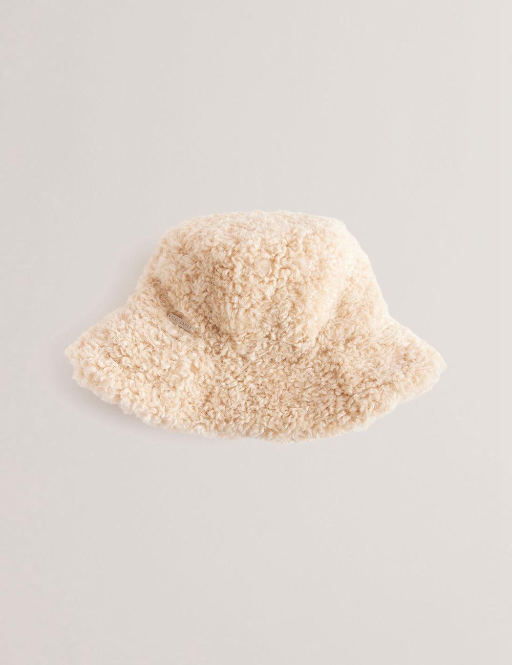 Chapeaux Ted Baker FLUFFYI - Faux Shearling Wide Brim Femme Natural | Paris  39127-DQIT