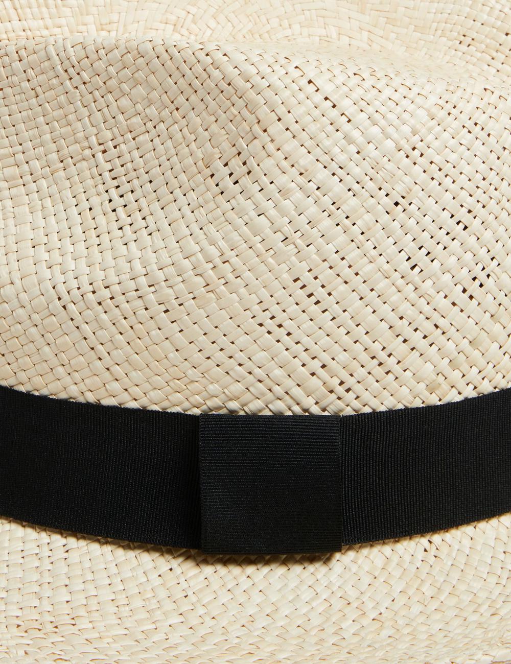 Chapeaux Ted Baker JIMESI - Woven Straw Panama Beach Homme Blanche | Paris  26143-CEJU