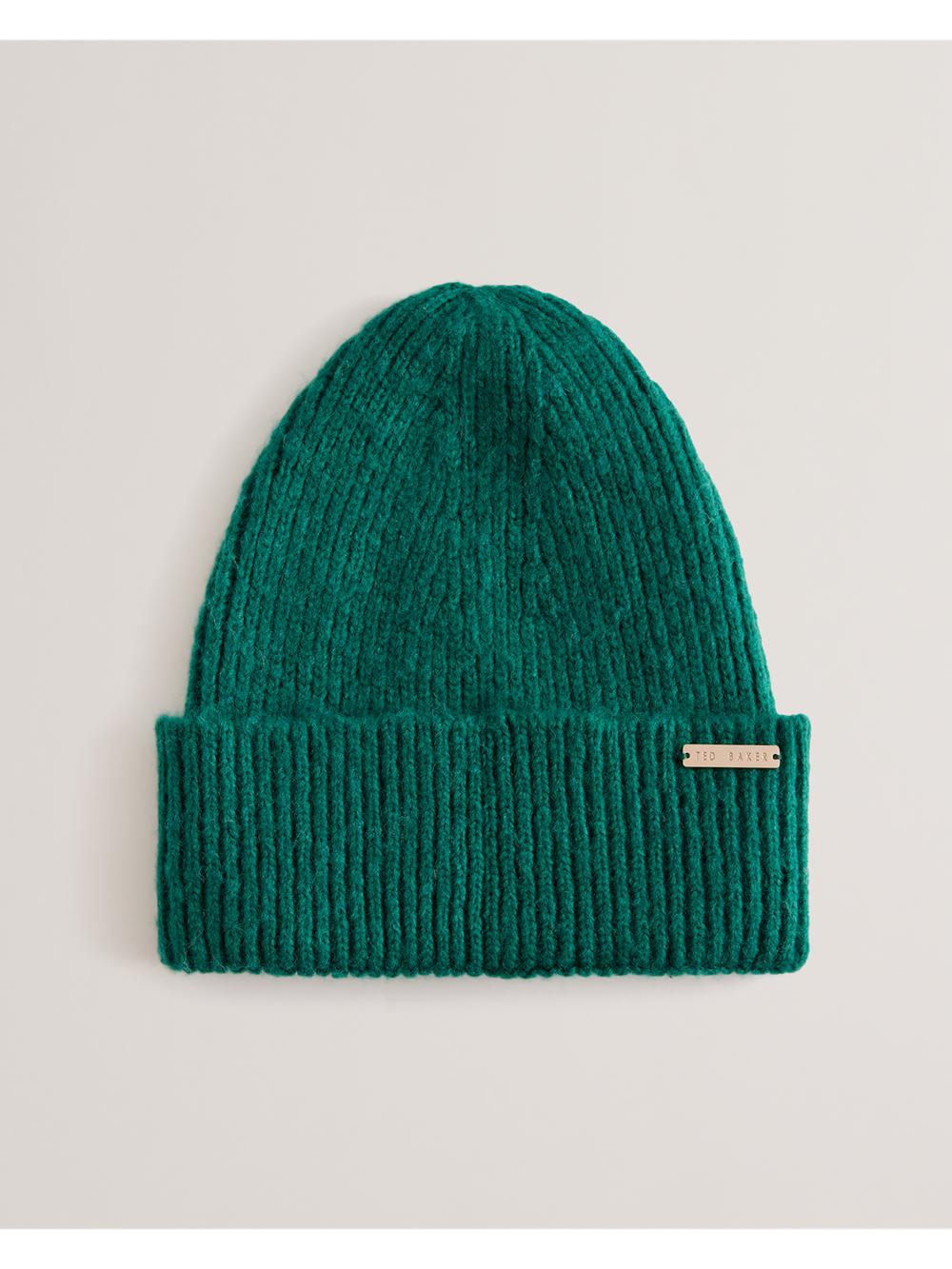 Chapeaux Ted Baker LIDIAAS - Wool Blend Ribbed Knit Beanie Femme Vert | Paris  60495-FMLE