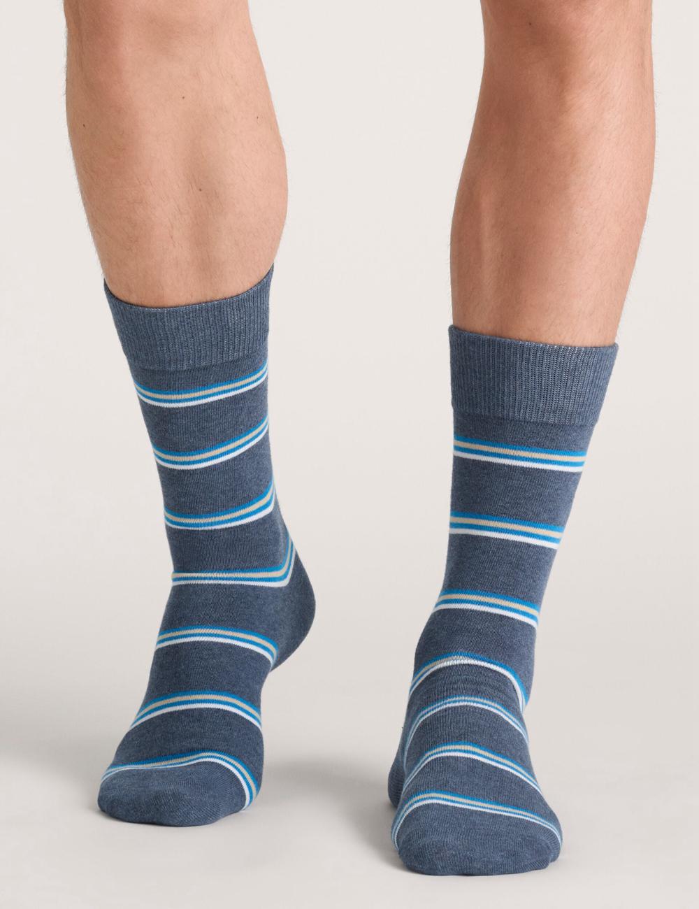 Chaussette Ted Baker 3 Pack Geometric Stripe Crew Homme Grise | Paris  08615-GXRB