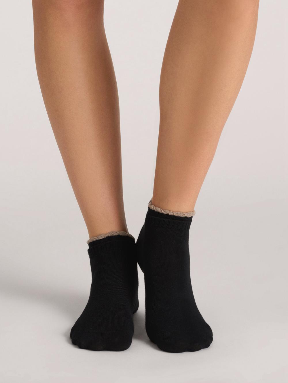 Chaussette Ted Baker 3 Pack Scalloped Low Cut Ankle Femme Noir | Paris  78093-QNKA