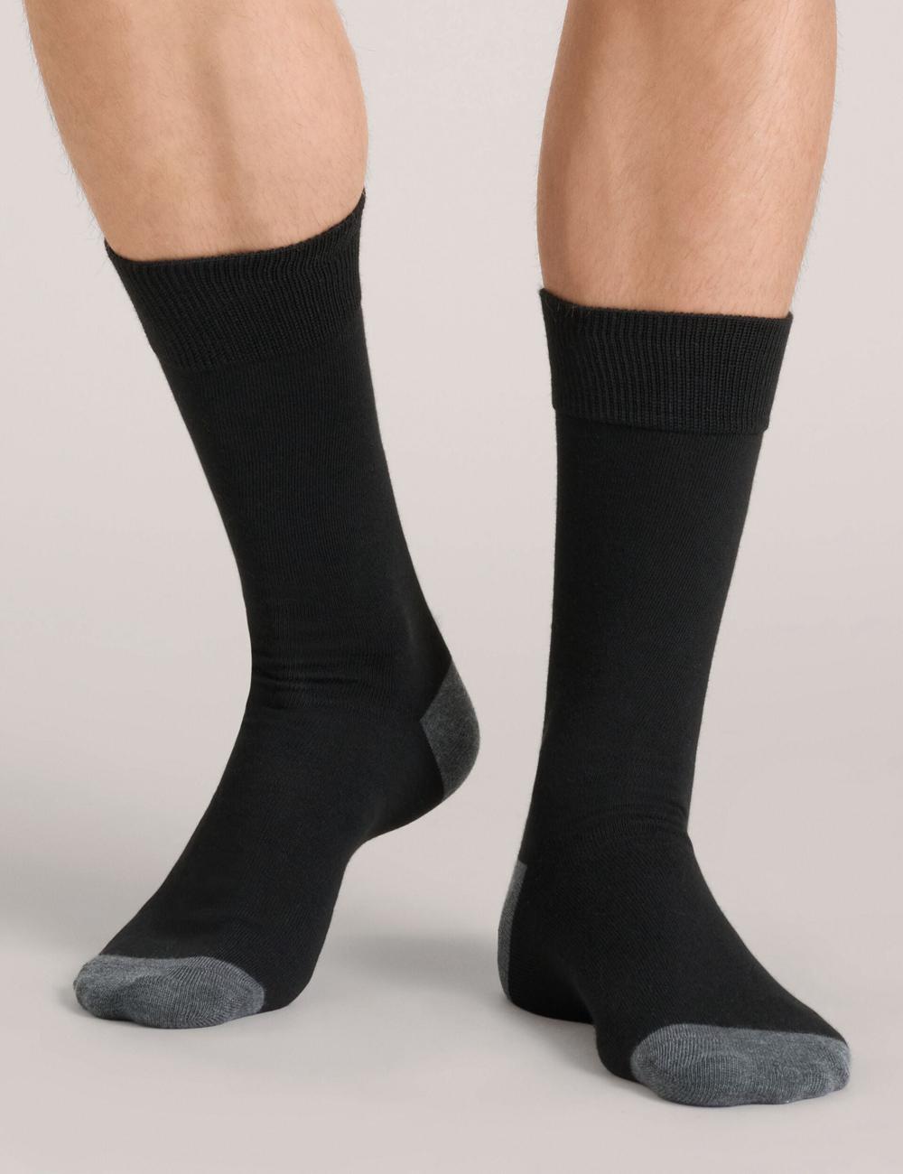 Chaussette Ted Baker 6 Pack Contrast Heel Toe Crew Homme Noir | Paris  72806-PBIG