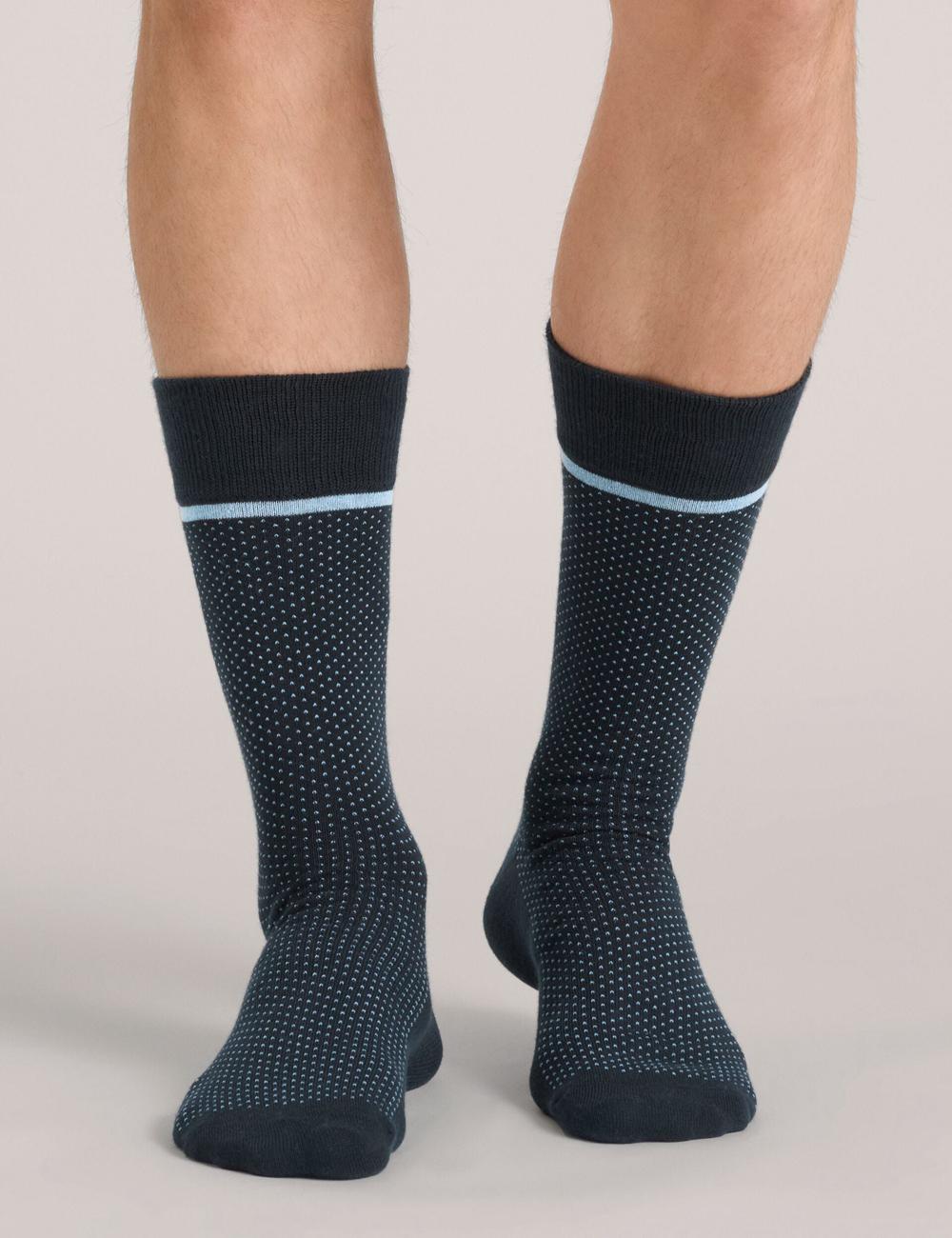 Chaussette Ted Baker 6 Pack Cotton Rich Mixed Crew Homme Bleu | Paris  21039-YHRN