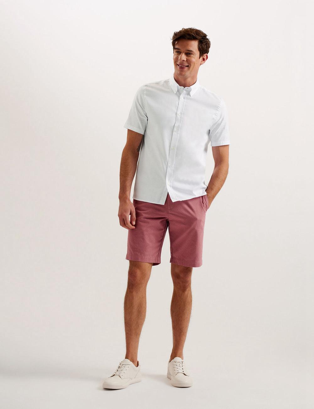 Chemises Ted Baker ALDGTE - Short Sleeve Cotton Oxford Homme Blanche | Paris  20946-IHUO