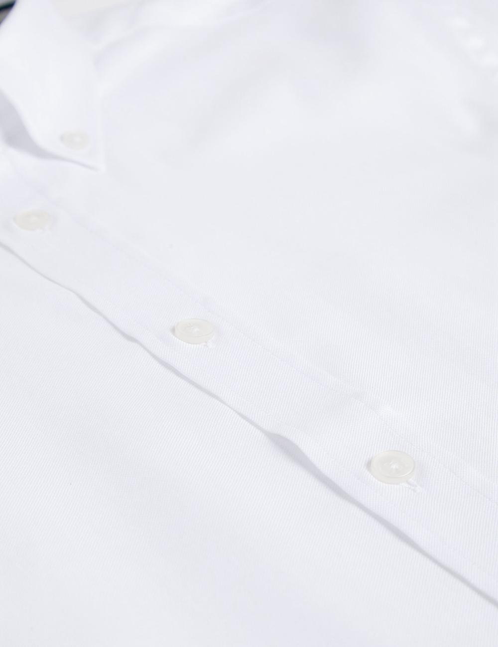 Chemises Ted Baker ALDGTE - Short Sleeve Cotton Oxford Homme Blanche | Paris  20946-IHUO