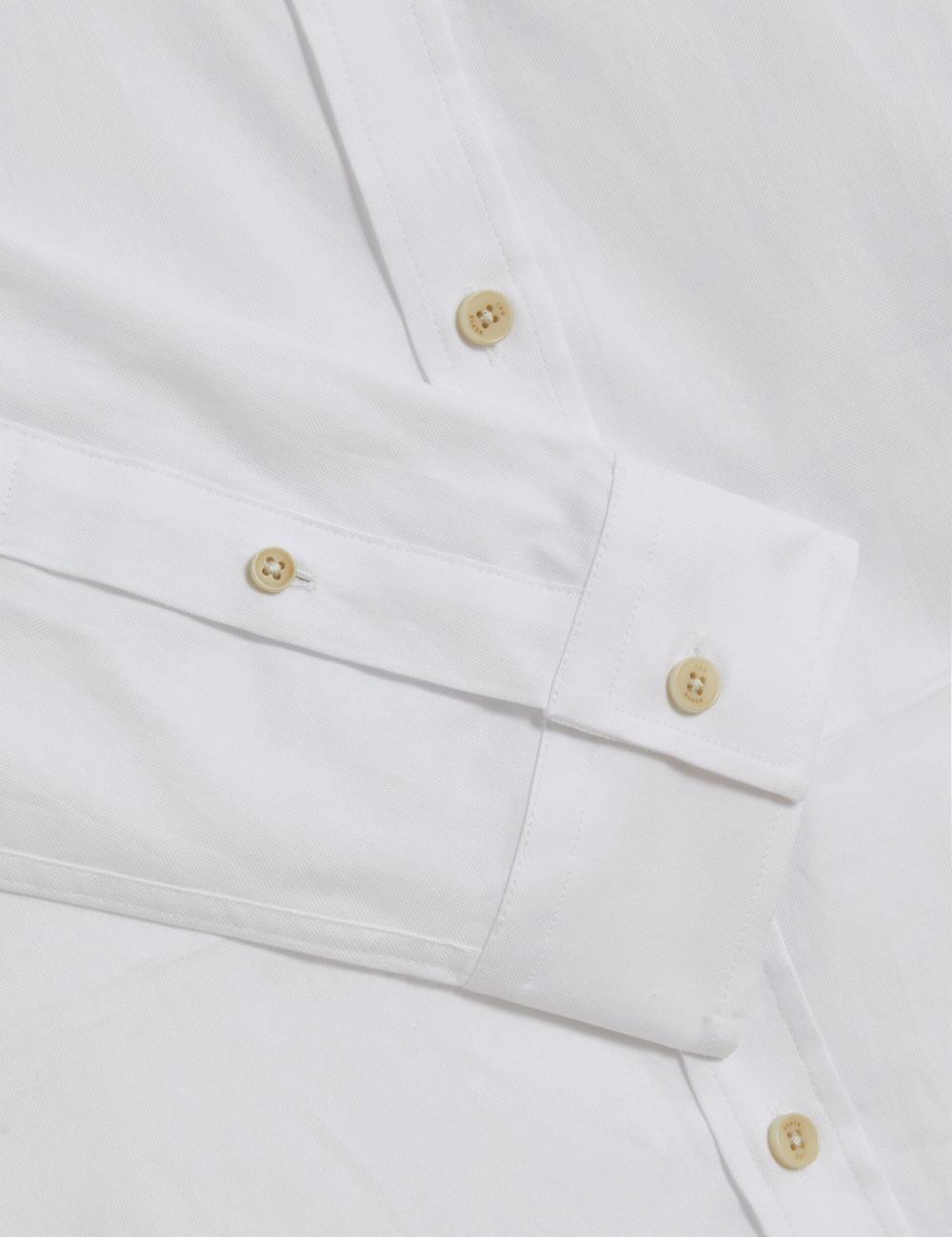 Chemises Ted Baker ALLARDO - Regular Fit Cotton Oxford Homme Blanche | Paris  37158-SPLF