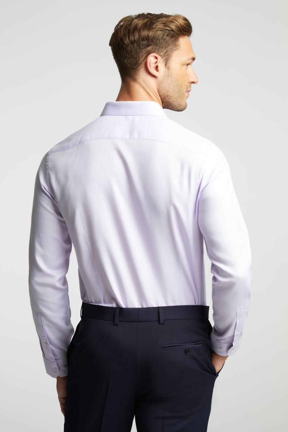 Chemises Ted Baker DALTON - Dobby Textured Cotton Slim Fit Homme Lilac | Paris  18074-TVDY